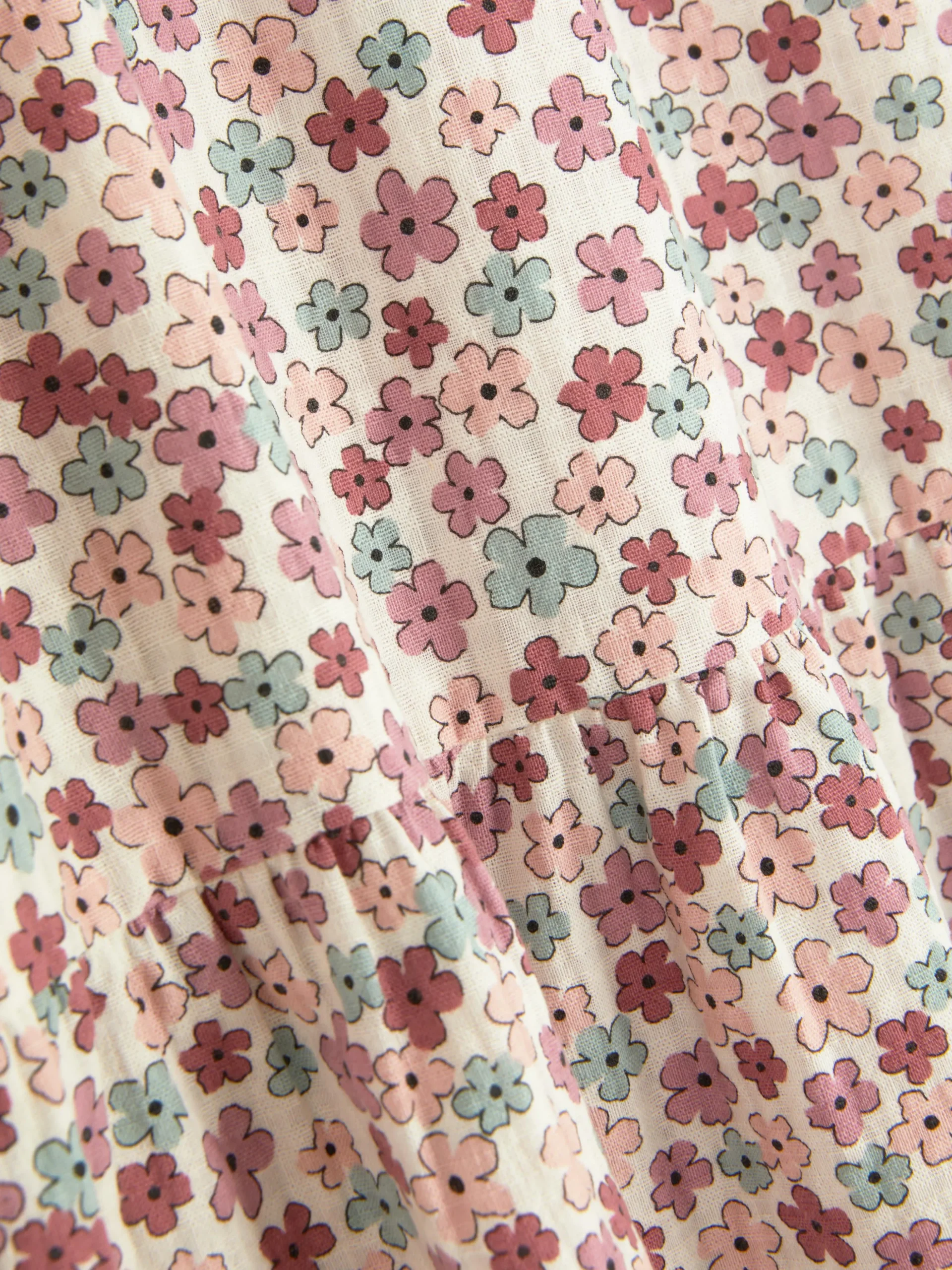 Vestido Folho Padrão Floral