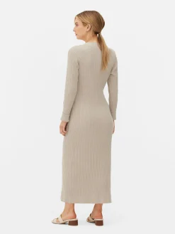 Vestido Midi Cruzado Malha Maternidade