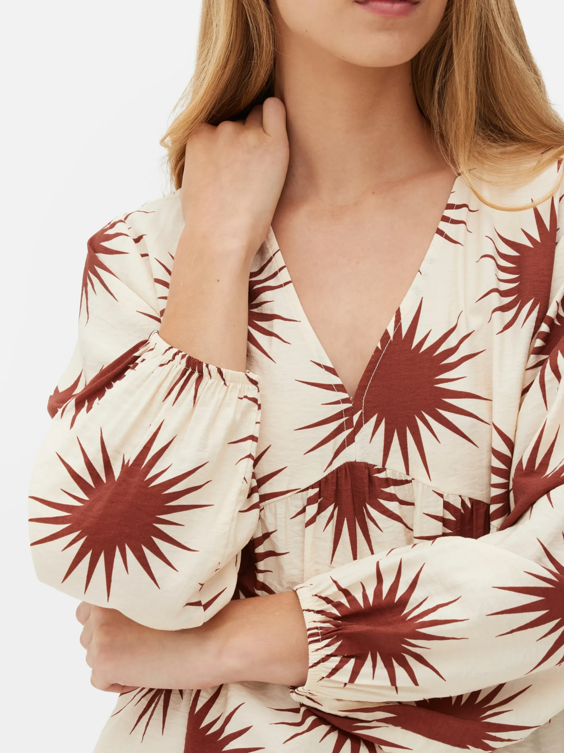 Vestido Mini Franzido Decote V