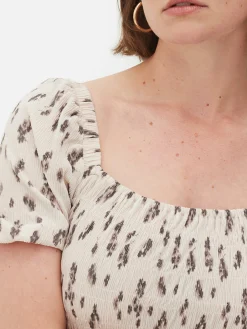 Vestido Mini Plissado Franzido