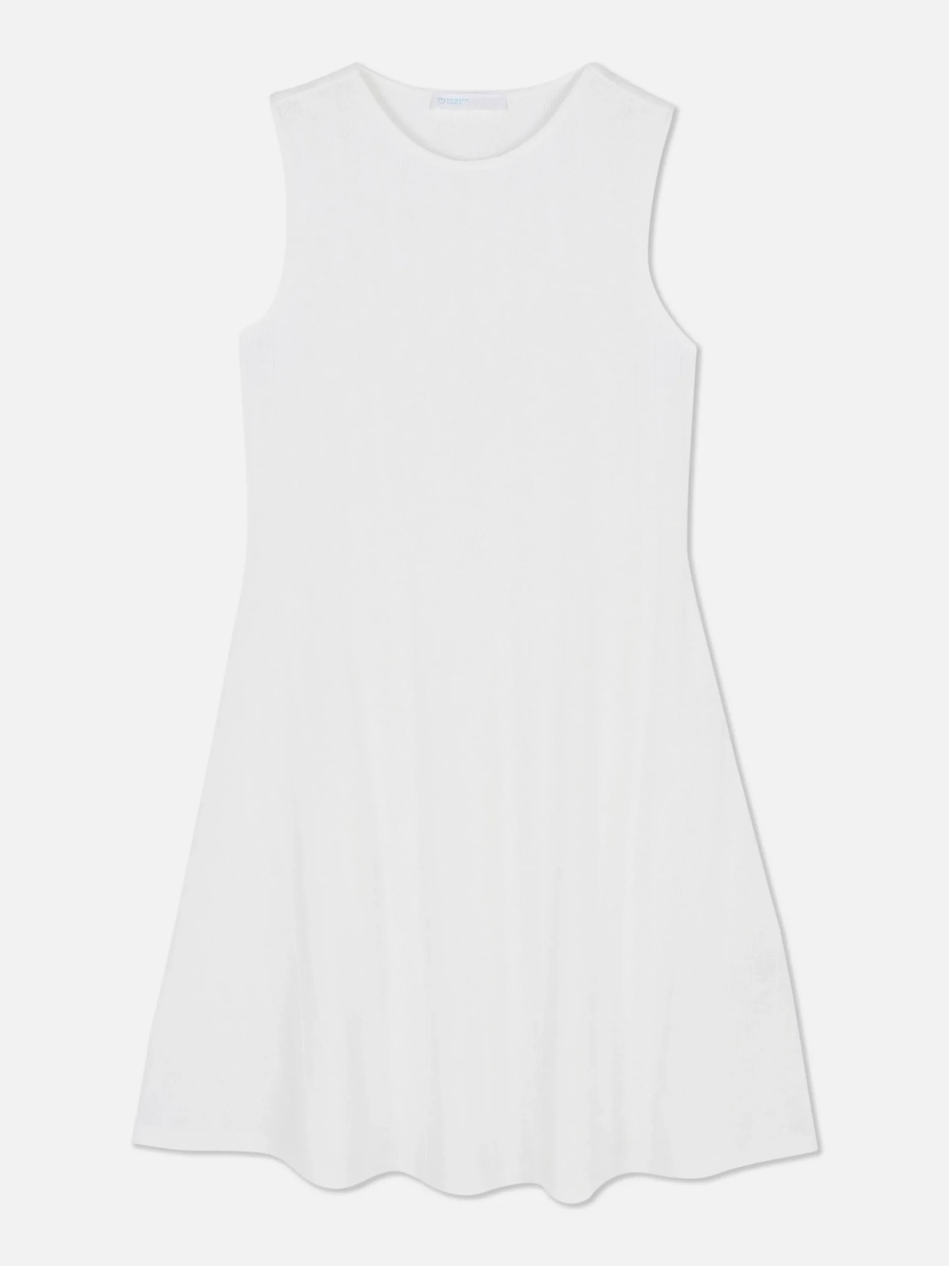 Vestido Mini S/mangas Canelado